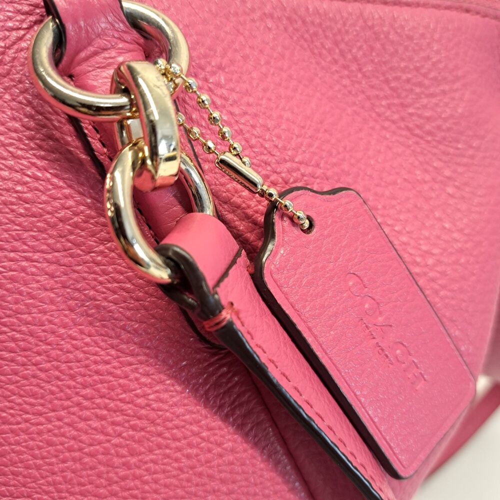 Coach Kelsey Dahlia Pink Pebbled Satchel - Picture 7 of 12